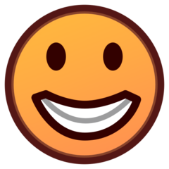 Hoe Grijnzend gezicht emoji eruit ziet op Emojidex.