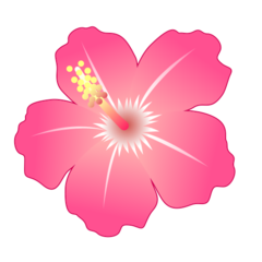 Hoe Hibiscus emoji eruit ziet op Emojidex.