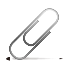 Hoe Paperclip emoji eruit ziet op Emojidex.