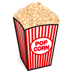 Hoe Popcorn emoji eruit ziet op Emojidex.