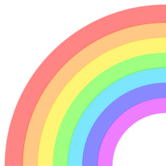 Hoe Regenboog emoji eruit ziet op Emojidex.