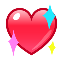 How Sparkling Heart emoji looks on Emojidex.