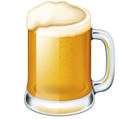 Hoe Bierglas emoji eruit ziet op Facebook.