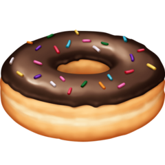 Bagaimana Donat emoji terlihat di Facebook.