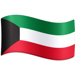 Hvordan Flag: Kuwait emoji ser ud på Facebook.