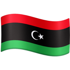 Bagaimana Bendera: Libya emoji terlihat di Facebook.