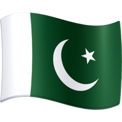 How Flag: Pakistan emoji looks on Facebook.