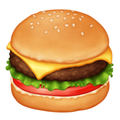 Bagaimana Hamburger emoji terlihat di Facebook.