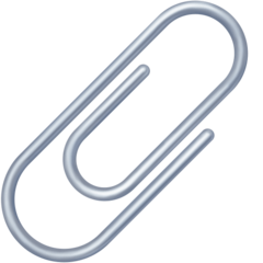 Hoe Paperclip emoji eruit ziet op Facebook.