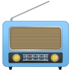 Wie Radio Emoji auf Facebook aussieht.