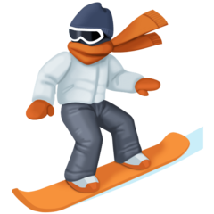 Hvordan Snowboarder emoji ser ud på Facebook.