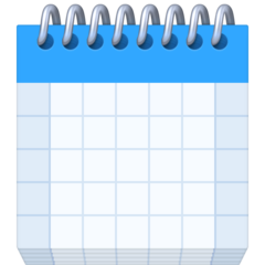 Bagaimana Kalender spiral emoji terlihat di Facebook.