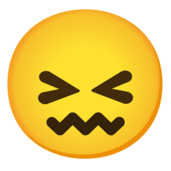 Jak wygląda emoji Zakłopotana twarz w Google.