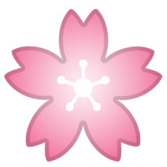 Bagaimana Sakura emoji terlihat di Google.