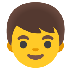 Bagaimana Anak laki-laki emoji terlihat di Google.