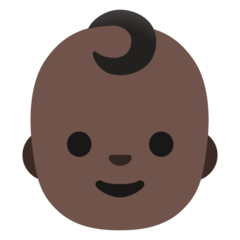 Bagaimana Bayi: warna kulit gelap emoji terlihat di Google.