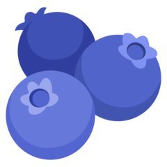 Bagaimana Blueberry emoji terlihat di Google.