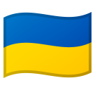 Bagaimana Bendera: Ukraina emoji terlihat di Google.