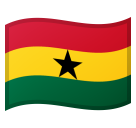 Bagaimana Bendera: Ghana emoji terlihat di Google.