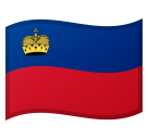 Hvordan Flag: Liechtenstein emoji ser ud på Google.