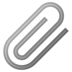 Hoe Paperclip emoji eruit ziet op Google.