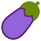 Hoe Aubergine emoji eruit ziet op Htc.