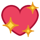 How Sparkling Heart emoji looks on Htc.