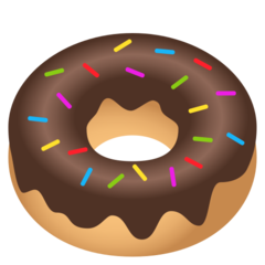 Bagaimana Donat emoji terlihat di Joypixels.