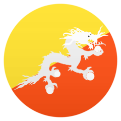 Hvordan Flag: Bhutan emoji ser ud på Joypixels.