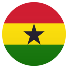 Bagaimana Bendera: Ghana emoji terlihat di Joypixels.