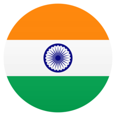 Bagaimana Bendera: India emoji terlihat di Joypixels.