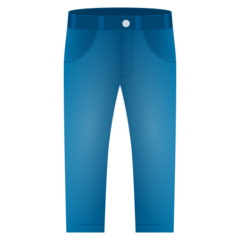 Bagaimana Celana jeans emoji terlihat di Joypixels.