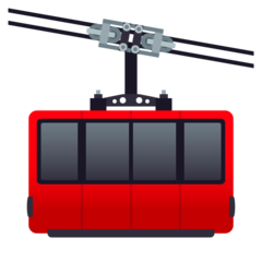 Hoe Bergkabelbaan emoji eruit ziet op Joypixels.