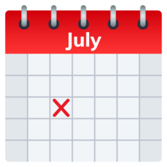 Bagaimana Kalender spiral emoji terlihat di Joypixels.
