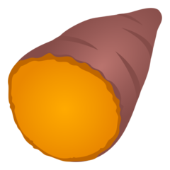 Hoe Gepofte zoete aardappel emoji eruit ziet op Joypixels.