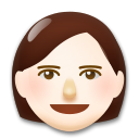 Come Donna: carnagione chiara emoji appare su Lg.