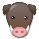 Come Cinghiale emoji appare su Lg.