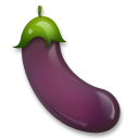 Hoe Aubergine emoji eruit ziet op Lg.