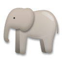 Come Elefante emoji appare su Lg.