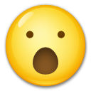 Come Faccina con bocca aperta emoji appare su Lg.