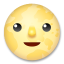 Come Faccina luna piena emoji appare su Lg.