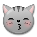 Come Gatto che manda baci emoji appare su Lg.