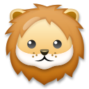 Come Leone emoji appare su Lg.