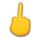 Come Dito medio emoji appare su Lg.