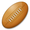 Come Pallone da rugby emoji appare su Lg.