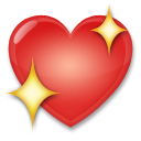 How Sparkling Heart emoji looks on Lg.