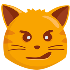 Jak wygląda emoji Kot z drwiącym uśmiechem w Messenger.