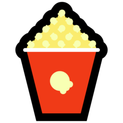 Hoe Popcorn emoji eruit ziet op Microsoft.