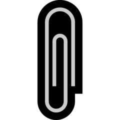 Hoe Paperclip emoji eruit ziet op Microsoft.