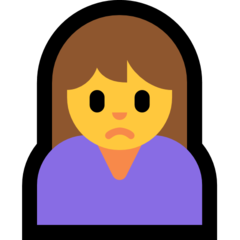 Bagaimana Orang marah emoji terlihat di Microsoft.